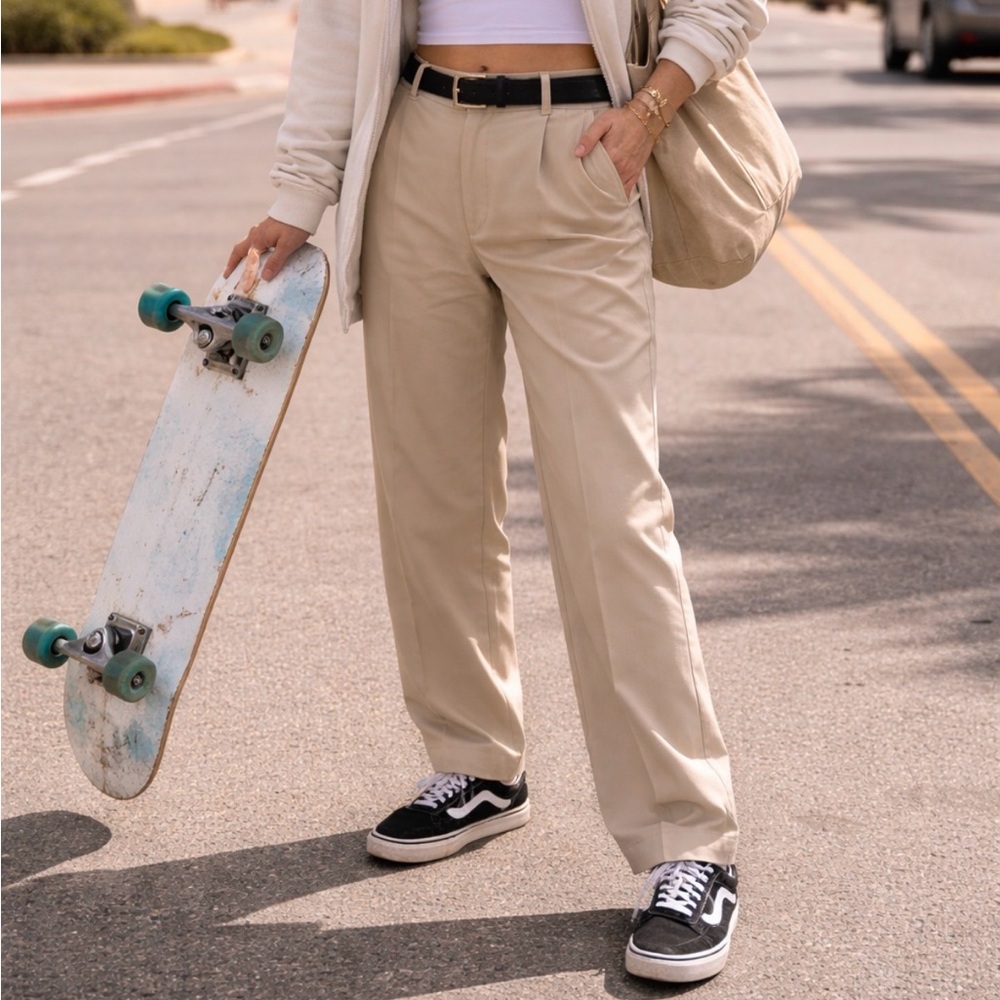 Dickies Tan Chino Pants Size Large Classic Workwear Khaki Trousers